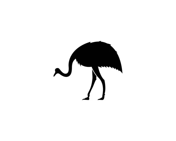 ダチョウのロゴのベクトル — ストックベクタ