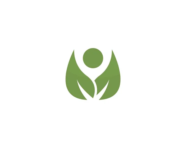 Πρότυπο λογότυπου φύλλων Eco Tree — Διανυσματικό Αρχείο