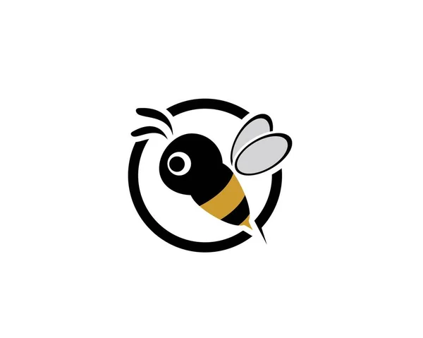 Plantilla de logotipo de abeja — Archivo Imágenes Vectoriales