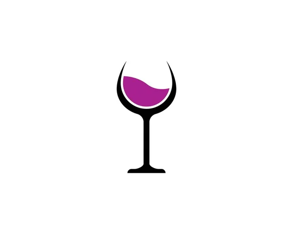 Diseño del logotipo del vino plantilla . — Vector de stock