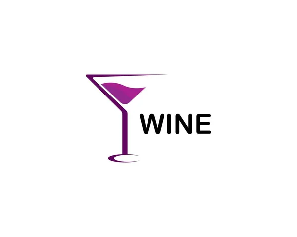 Diseño del logotipo del vino plantilla . — Vector de stock