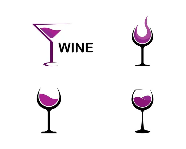 Diseño del logotipo del vino plantilla . — Vector de stock