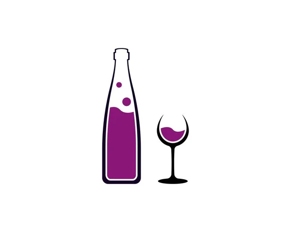 Modelo de design do logotipo do vinho —  Vetores de Stock