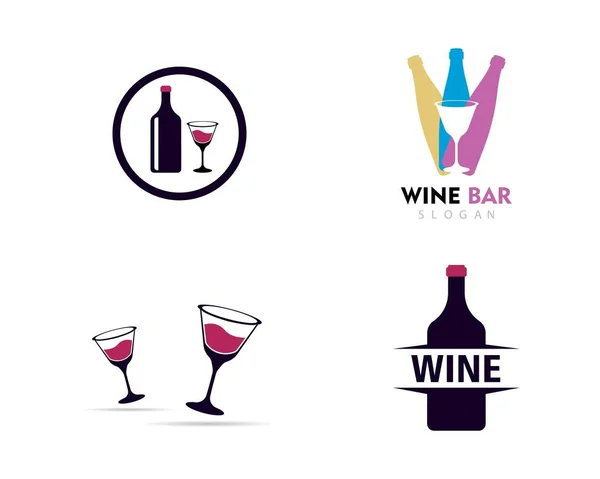 Modelo de design do logotipo do vinho —  Vetores de Stock