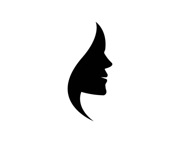 Logo icona donna di bellezza — Vettoriale Stock