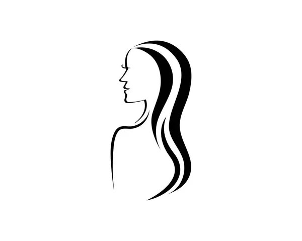 Logo icona donna di bellezza — Vettoriale Stock