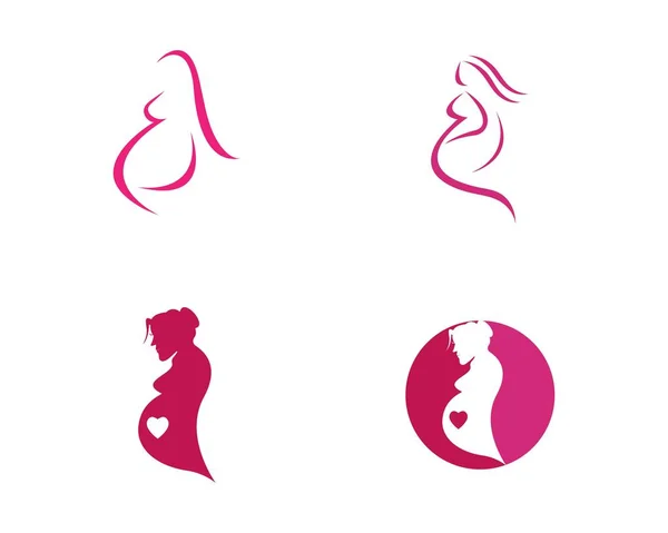 Logo de las mujeres embarazadas — Vector de stock