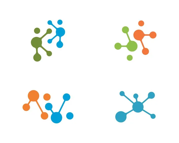 Diseño del vector icono de logotipo de molécula — Vector de stock