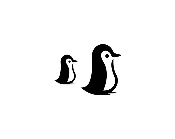 Vecteur de logo pingouin — Image vectorielle