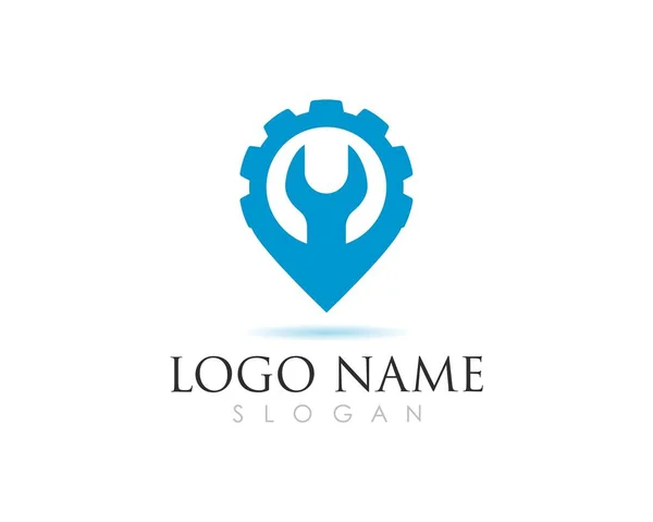 Hizmet noktası logosu — Stok Vektör
