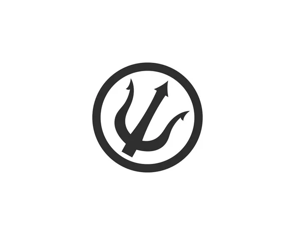 Plantilla de logotipo Trident — Vector de stock