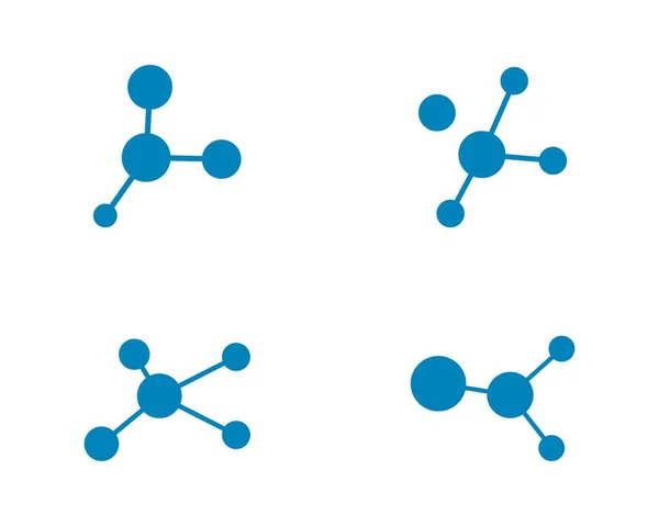 Diseño del vector icono de logotipo de molécula — Vector de stock