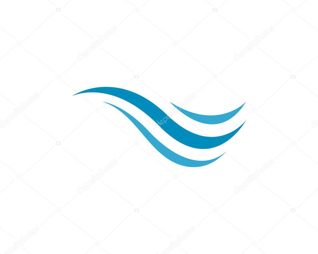 Water Wave Logo Template. vector Icon illustration design