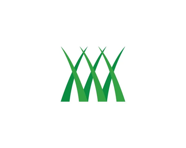 Modèle de logo herbe — Image vectorielle