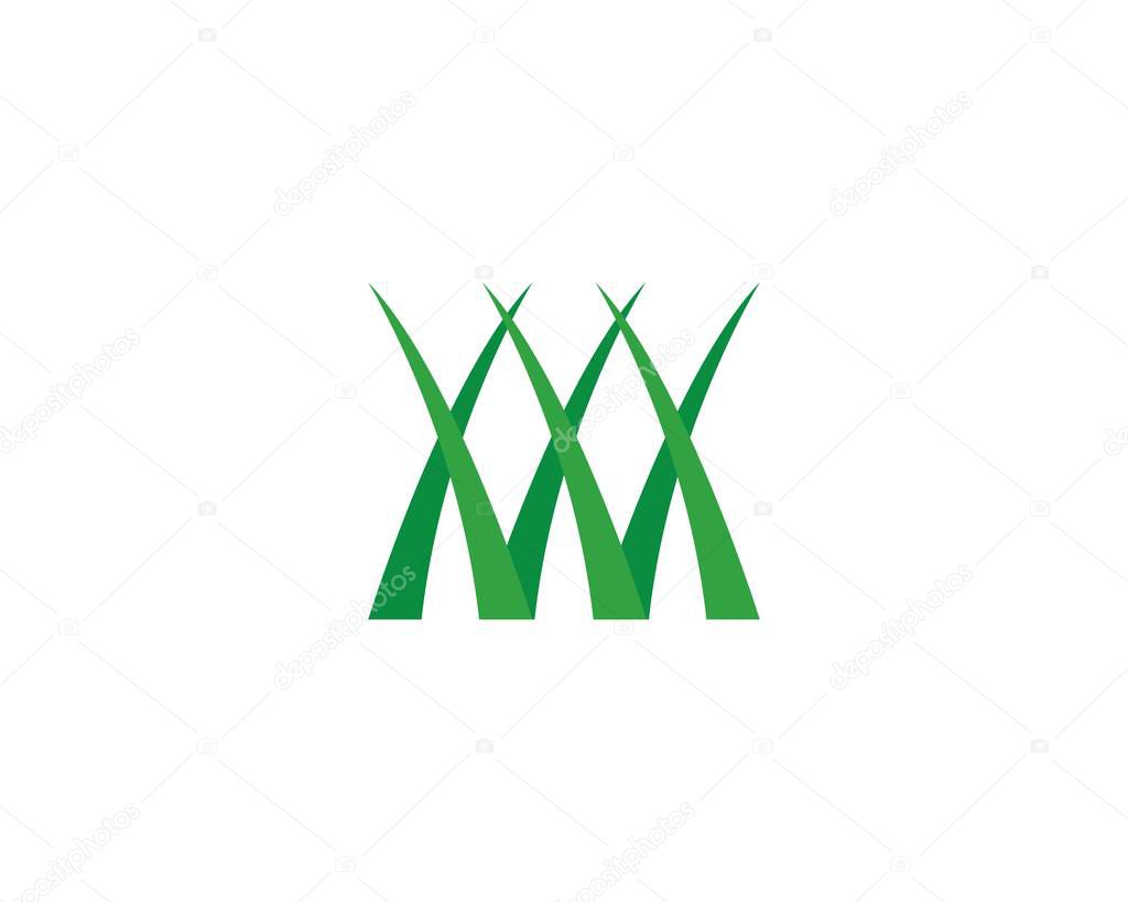 Grass logo template vector icon illustration design