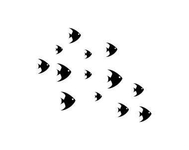 soyut balık arka plan şablonu vektör kümesi 