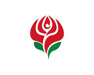 Gül çiçek Logo şablon simgesi