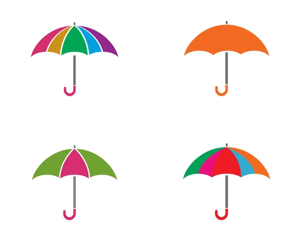 Ícone de vetor de modelo de logotipo guarda-chuva —  Vetores de Stock