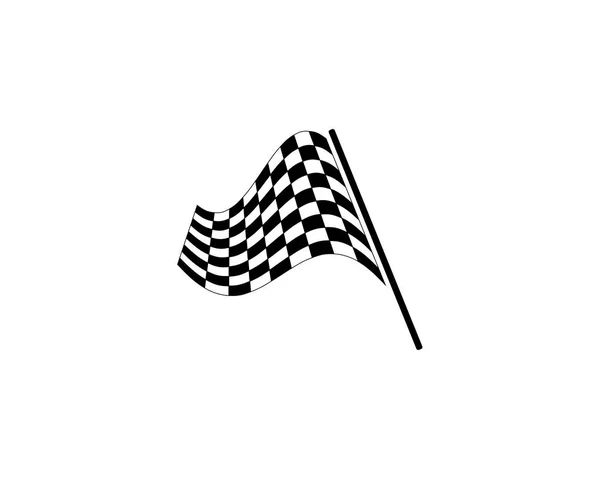 Icône de drapeau de course, logo de drapeau de course design simple — Image vectorielle