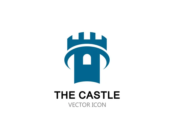 Castle Logo vector icon — Stock Vector