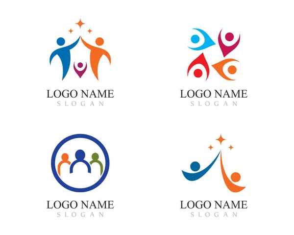 Logo Adoption et soins communautaires — Image vectorielle