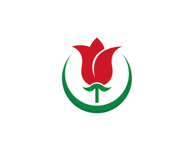Rose bloem Logo sjabloon pictogram — Stockvector