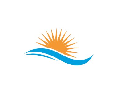 Güneş Logo simge vektör şablonu