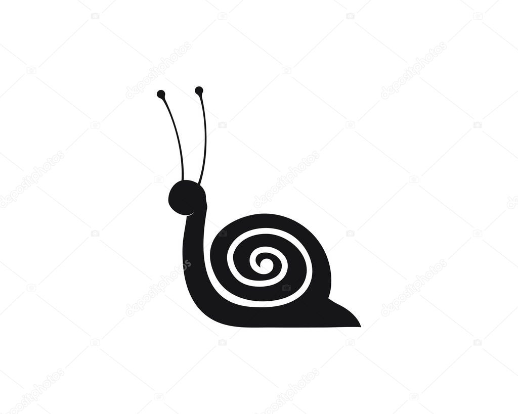Snail logo template vector icon illustration design