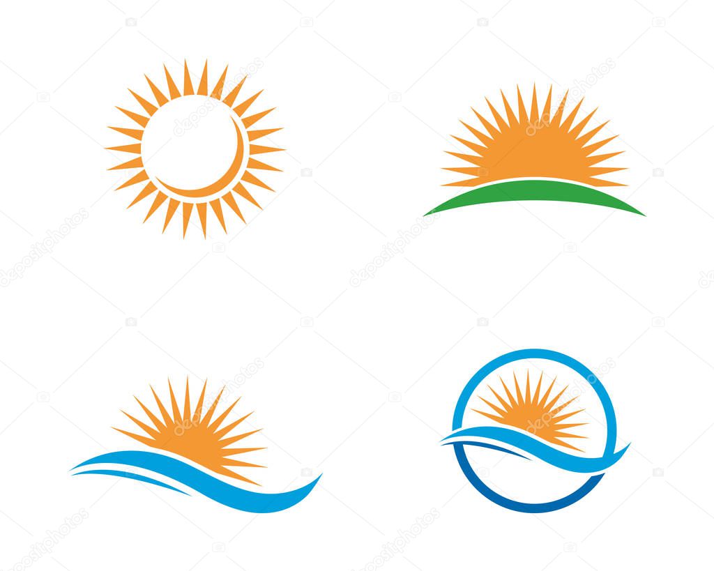 Sun Logo Icon Vector illustration design
