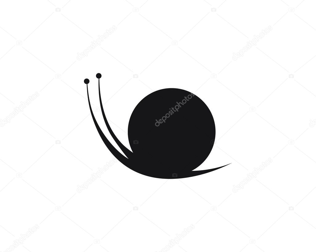 snail logo template vector icon 