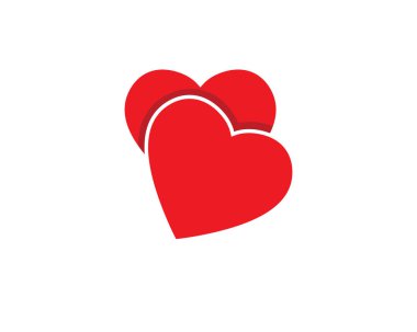 Kalp Logo tasarım vektör şablonu.