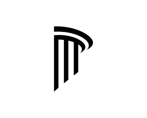 Pillar Logo şablonu. Sütun vektör çizim — Stok Vektör