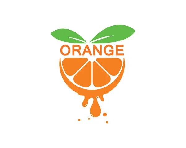 오렌지 템플릿 로고 디자인 — 스톡 벡터