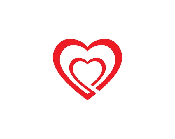 Corazón Logo diseño vector plantilla . — Archivo Imágenes Vectoriales