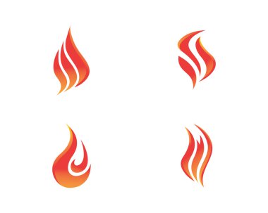 Yangın alev Logo şablonu vektör simge petrol, gaz ve enerji logo