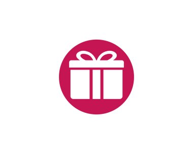 Hediye kutusu logo şablon vektör simge illüstrasyon 