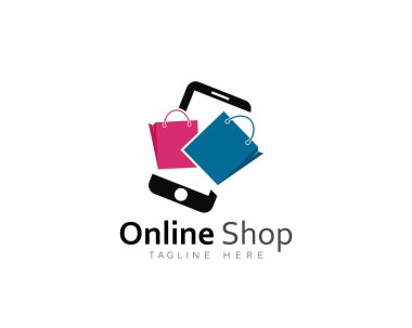 İş için online mağaza vektör logosu