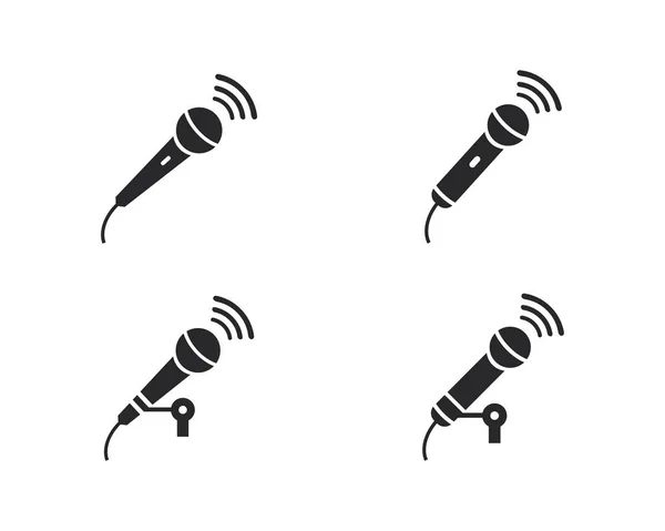 Illustration d'icône vectorielle de microphone — Image vectorielle