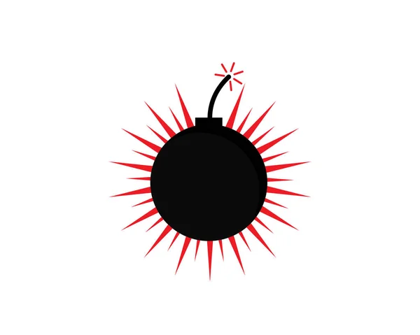 Illustration simple d'icône vectorielle de logo de bombe — Image vectorielle