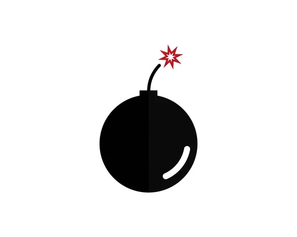 Basit bomba Logo vektör simge illüstrasyon — Stok Vektör
