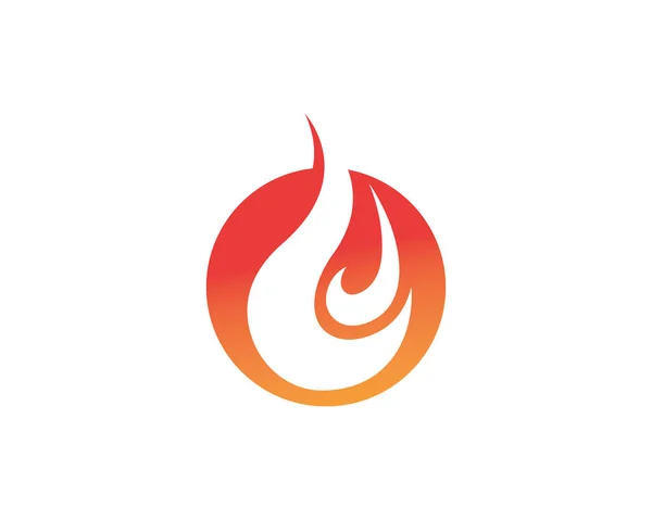 Fire flame Logo Template vector icon Oil, gas and energy logo — Stock Vector