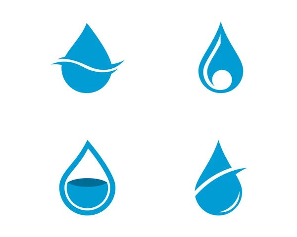 Wasser Tropfen Logo Vorlage Vektor Symbol Illustration — Stockvektor