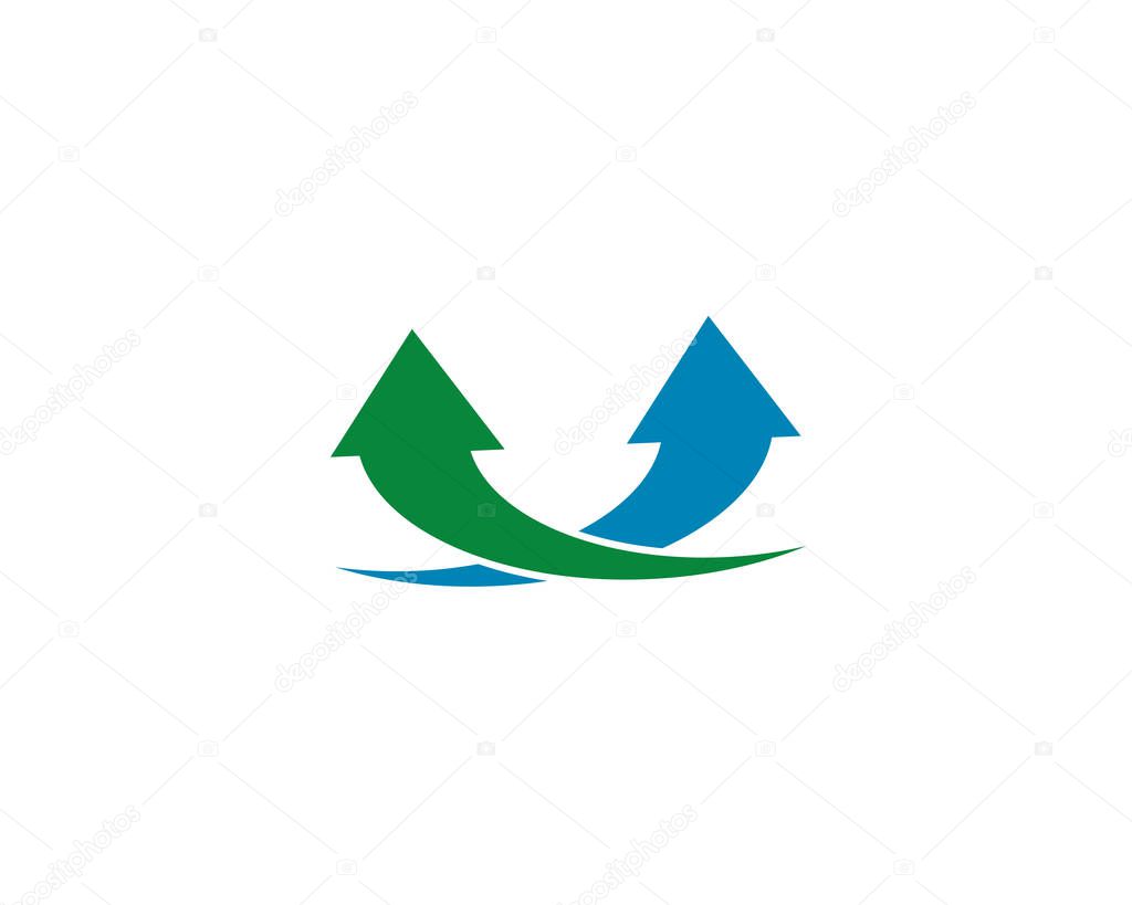 Arrows logo template vector icon illustration design