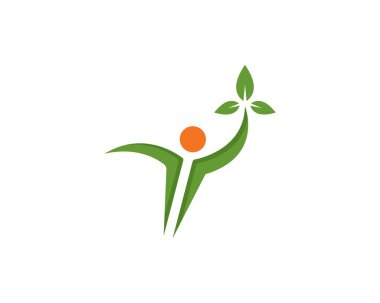 Eğlenceli insanlar sağlıklı Logo vektör simge 