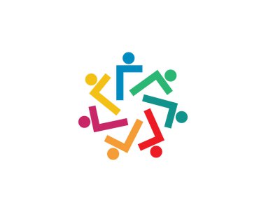 takım çalışması illüstrasyon sembol simge vektör şablon