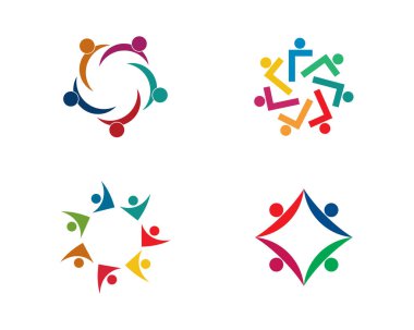 takım çalışması illüstrasyon sembol simge vektör şablon