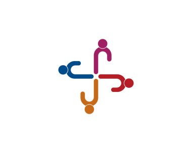 takım çalışması illüstrasyon sembol simge vektör şablon