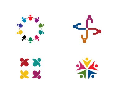 takım çalışması illüstrasyon sembol simge vektör şablon