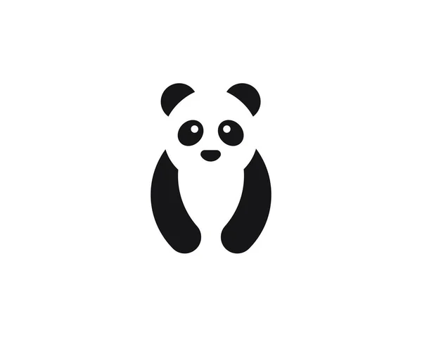 Bonito panda logotipo modelo vetor ícone ilustração — Vetor de Stock