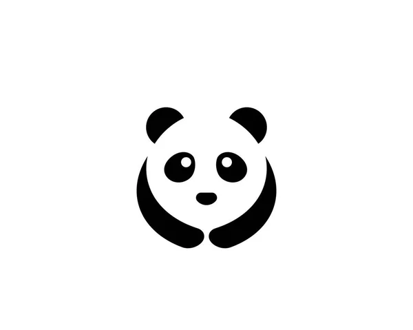 可爱的熊猫标志模板矢量图标插图 — 图库矢量图片
